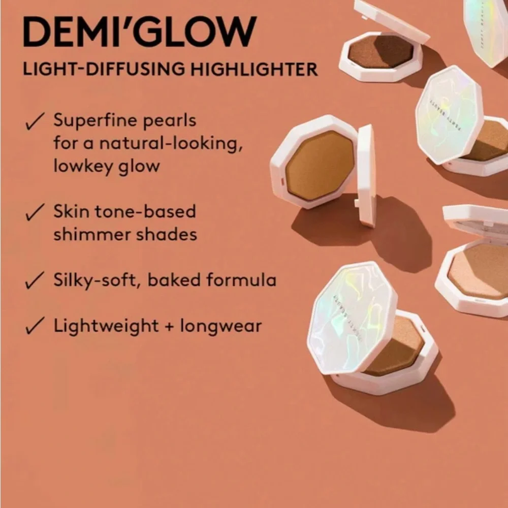 Fenty Beauty Demi Glow Light Diffusing Trophies IN Truffle Highlighter NEW